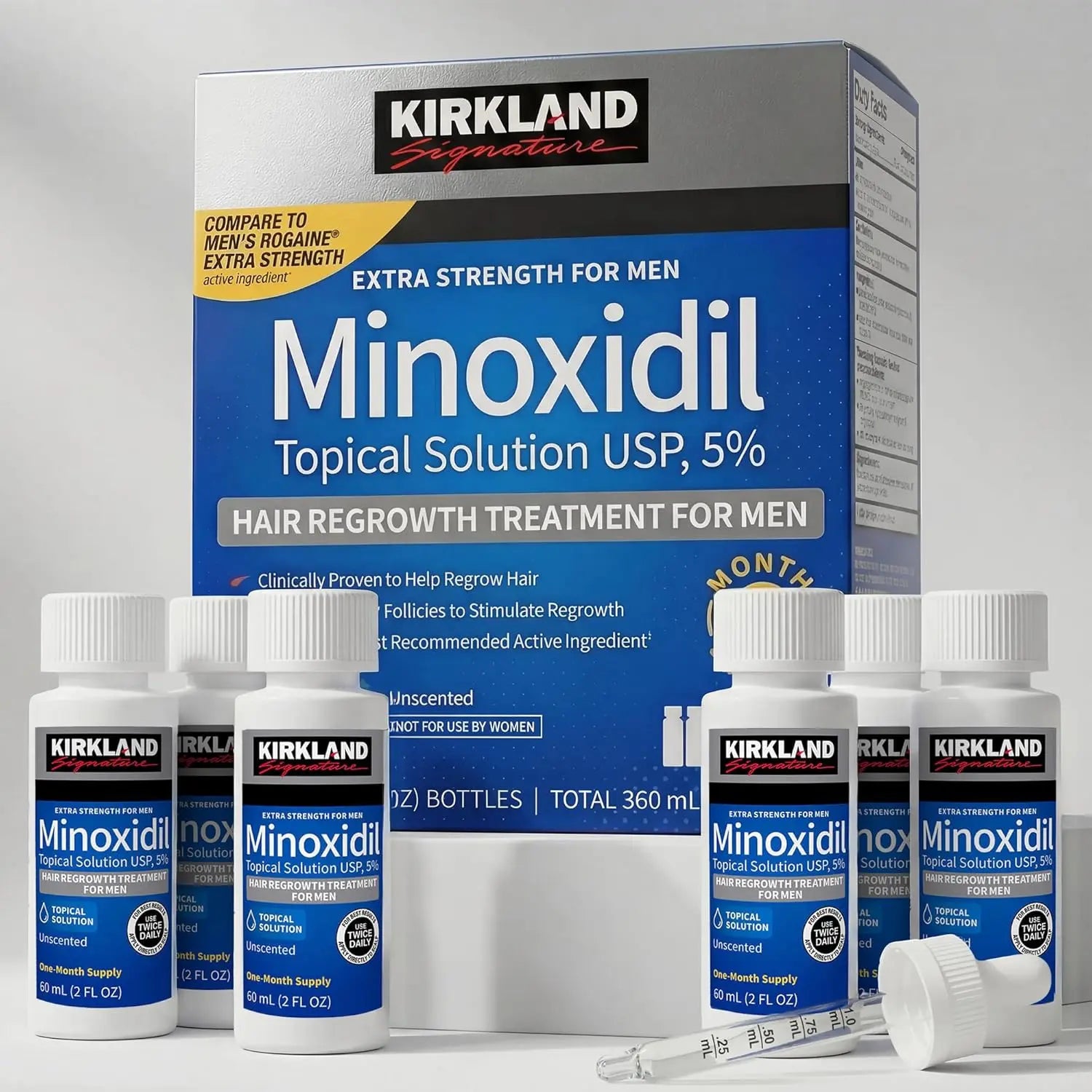 Kirkland-Minoxidil-5-Traitement-Repousse-Cheveux ACTIVE GROW